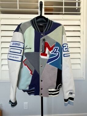AMIRI Patchwork Leather & Wool Varsity Jacket – NWT – IT 52